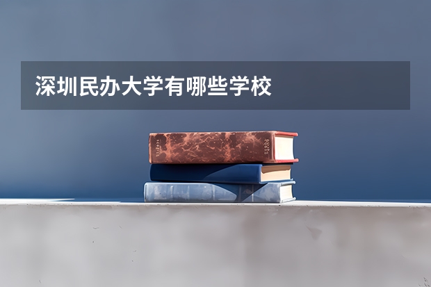 深圳民办大学有哪些学校
