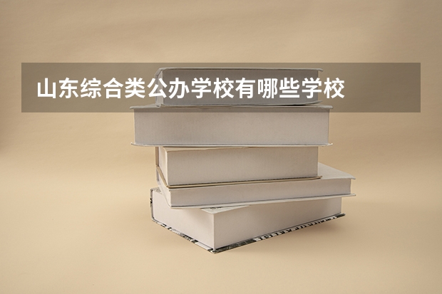 山东综合类公办学校有哪些学校