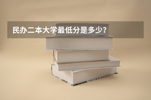 民办二本大学最低分是多少？