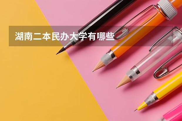 湖南二本民办大学有哪些