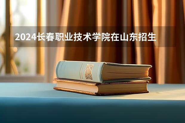 2024长春职业技术学院在山东招生计划（招生人数介绍）