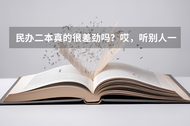 民办二本真的很差劲吗？哎，听别人一说心里好难受。