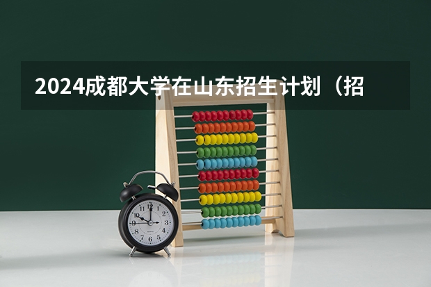 2024成都大学在山东招生计划（招生人数介绍）