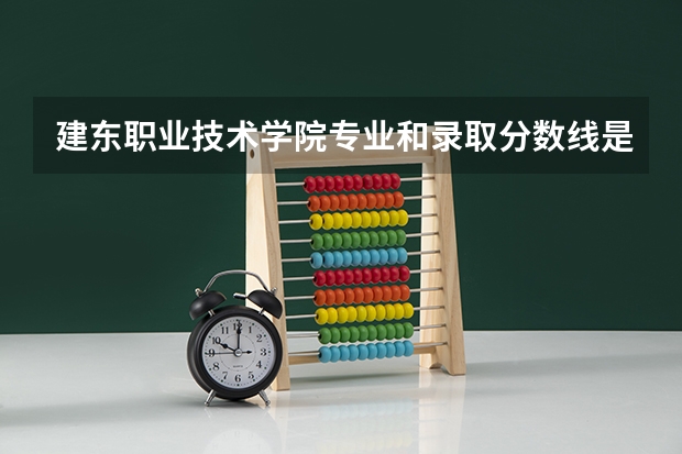建东职业技术学院专业和录取分数线是多少