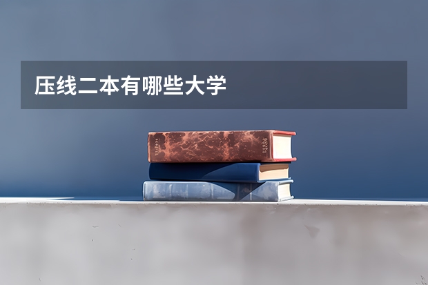 压线二本有哪些大学
