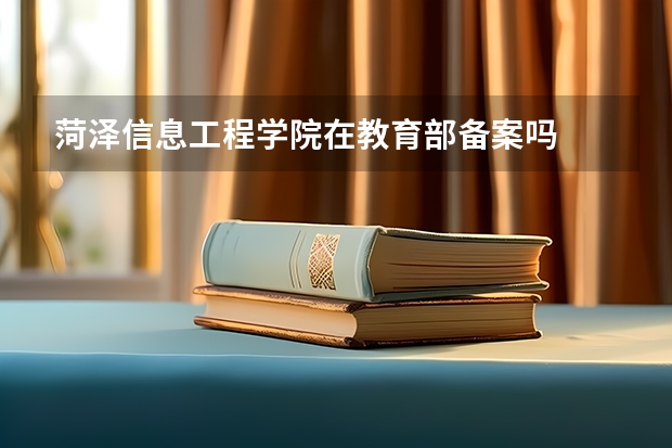 菏泽信息工程学院在教育部备案吗