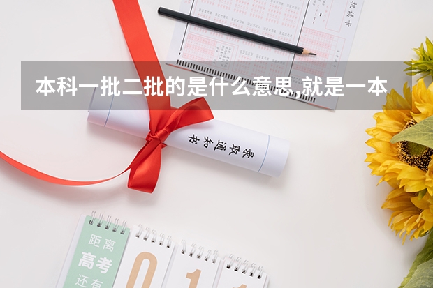 本科一批二批的是什么意思,就是一本二本吗???
