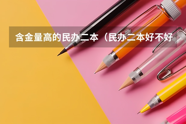 含金量高的民办二本（民办二本好不好）