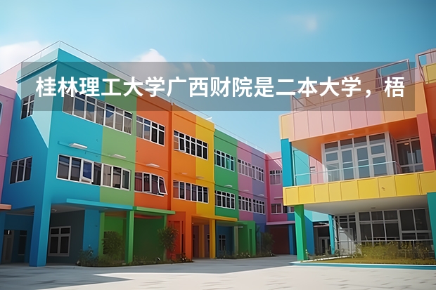 桂林理工大学广西财院是二本大学，梧州学院河池学院也是二本学校，他们有什么区别？