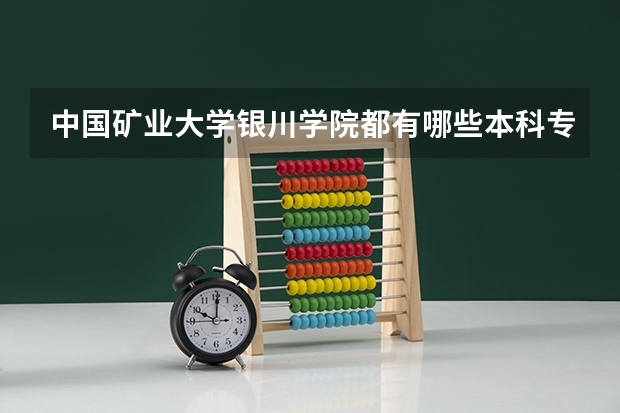 中国矿业大学银川学院都有哪些本科专业？