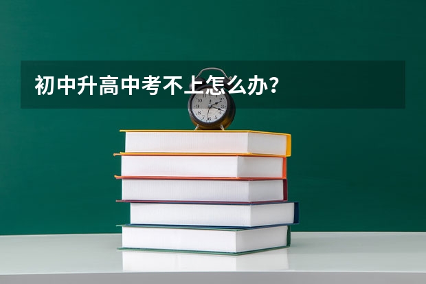 初中升高中考不上怎么办？