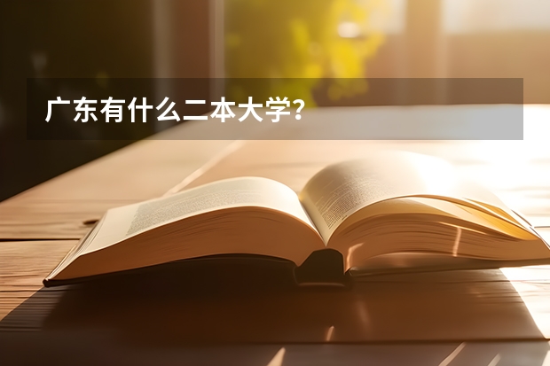 广东有什么二本大学？