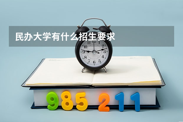 民办大学有什么招生要求