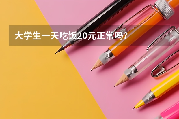 大学生一天吃饭20元正常吗？