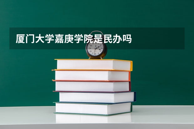 厦门大学嘉庚学院是民办吗