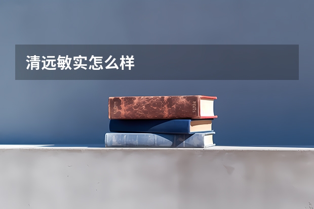 清远敏实怎么样