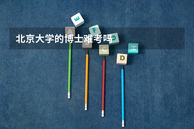 北京大学的博士难考吗