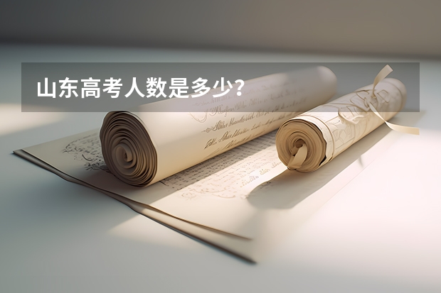 山东高考人数是多少？
