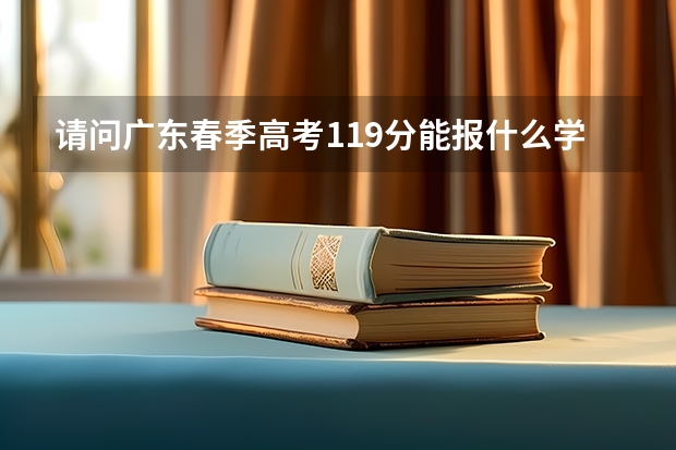 请问广东春季高考119分能报什么学校，或者只能参加自主招生？