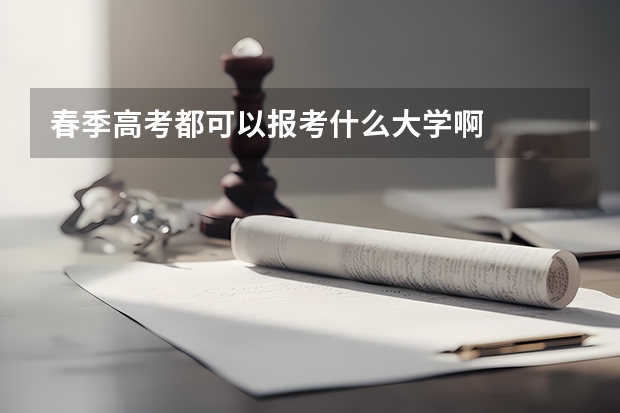 春季高考都可以报考什么大学啊