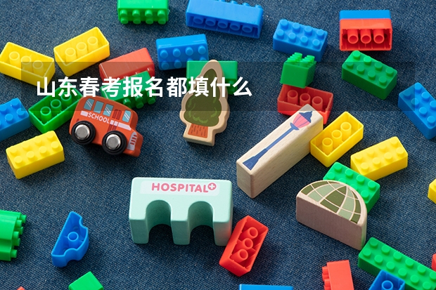 山东春考报名都填什么