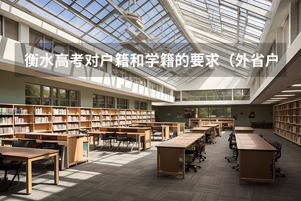 衡水高考对户籍和学籍的要求（外省户籍怎样参加河北省高考）